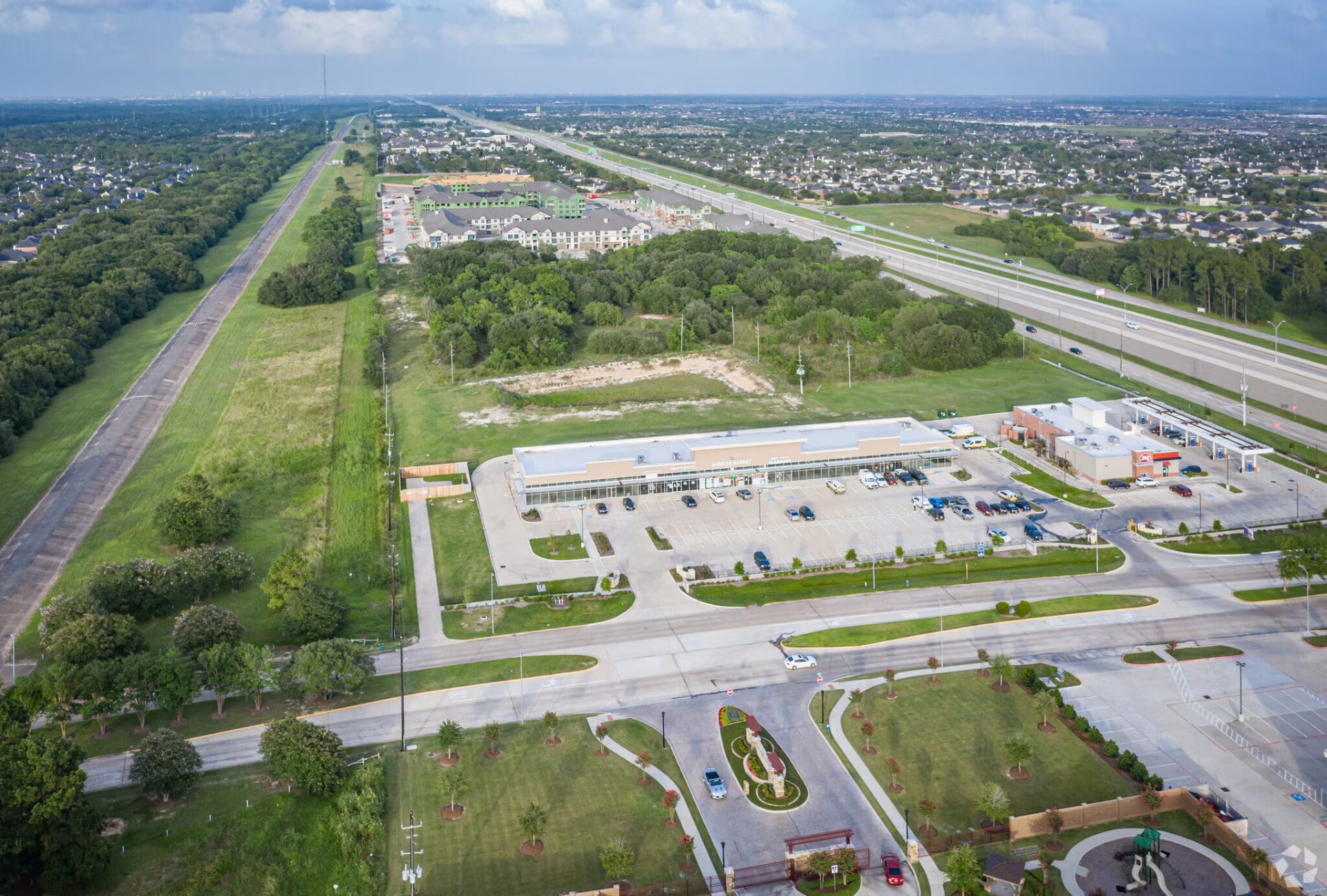 Peek Road Retail Center property view 2, Acquired Fully Stabilized, Yield Asset