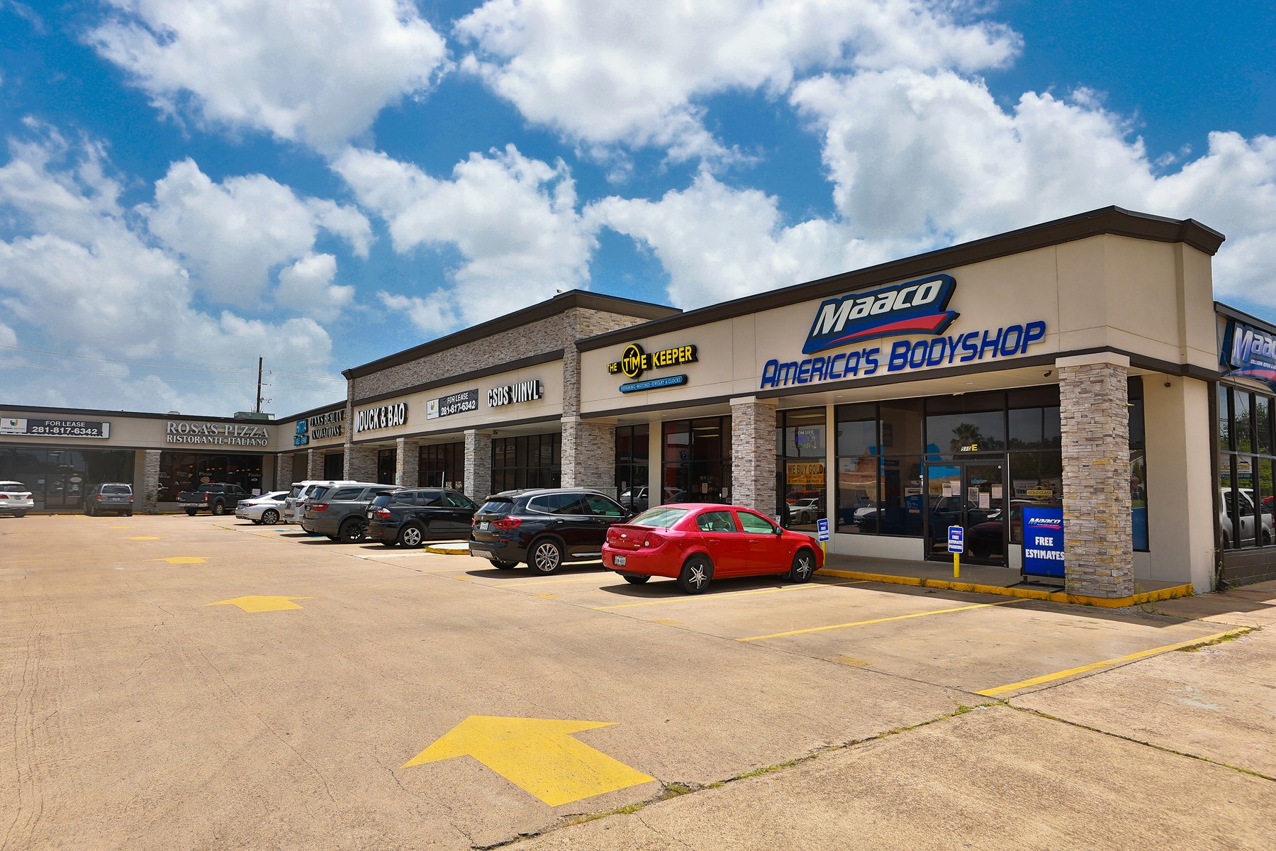 Katy property view 2, Value Add Industrial and Retail Center, Improved Occupancy, NOI and Exterior Facade